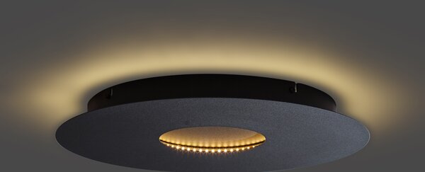 Moderní stropní svítidlo černé 40 cm vč. LED s 3-stupňovým stmíváním - Morning