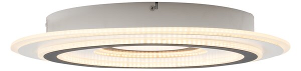 Designové stropní svítidlo bílé s tmavě šedými kulatými prvky vč. LED stmívatelné - Taylor