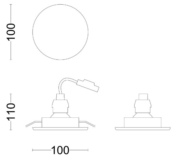 Fresco podhledové svítidlo GU10 4,6W 355lm 2700K IP23, černé