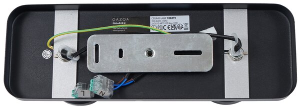Designový stropní reflektor černý GU10 70mm 2-světla nastavitelný - Vo