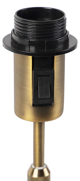 Stolní lampa bronzová s oválným sametovým stínidlem zelená 35cm - Parte