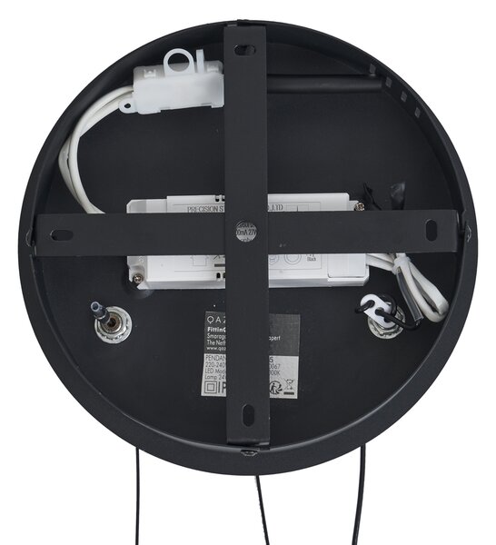 Moderní závěsné svítidlo černé 59cm vč. LED 3-krokové stmívatelné - Anello Chandelier