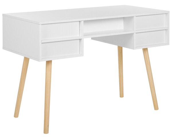 Pracovní stůl LEVIN 110 cm 55 cm se zásuvkami Bílá
