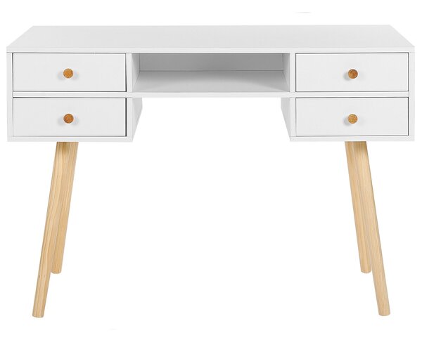 Pracovní stůl LEVIN 110 cm 55 cm se zásuvkami Bílá