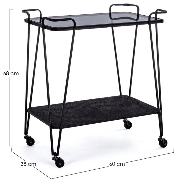 Bizzotto Kovový servírovací vozík Zahira 60 x 38 cm