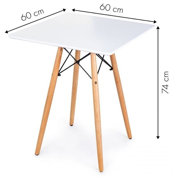 Konferenční stolek v bílé barvě 60 cm