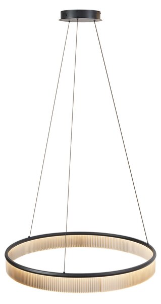 Moderní závěsné svítidlo černé 78 cm vč. LED s 3-stupňovým stmíváním - Anello Chandelier