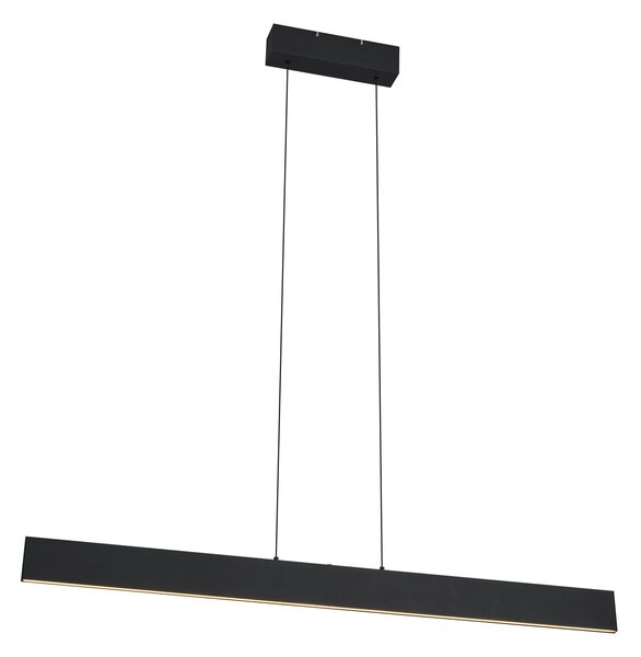 Moderní závěsné svítidlo černé vč. LED 3-stupňové stmívatelné Easylift - Straight