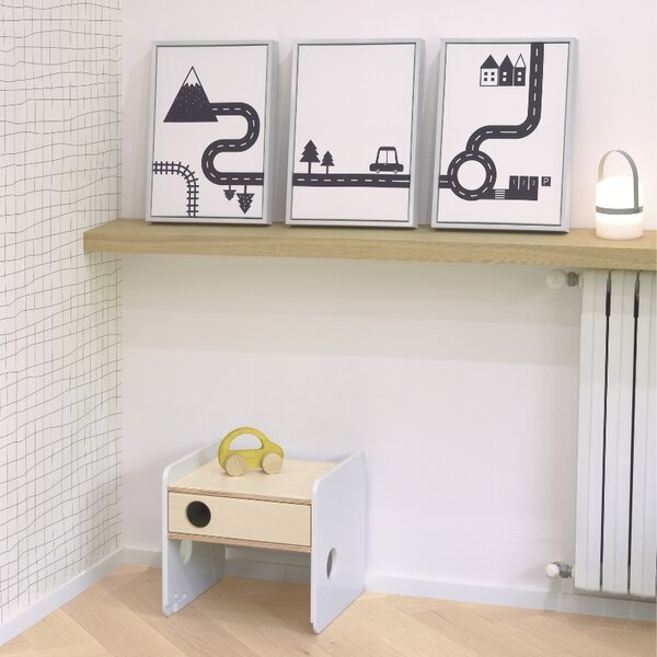 Šedá plastová LED lampa Kave Home Ridley