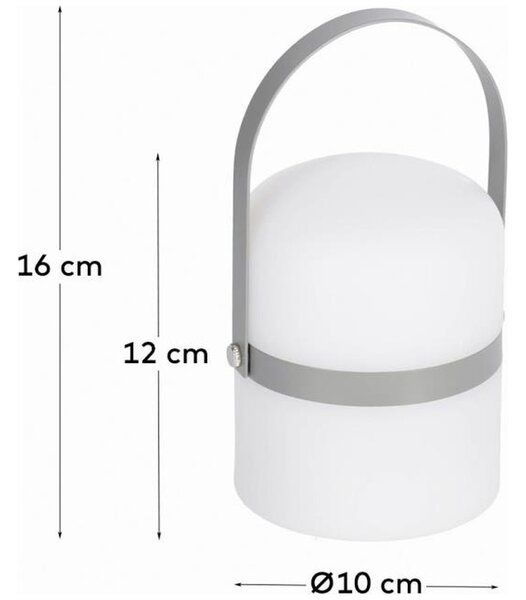 Šedá plastová LED lampa Kave Home Ridley