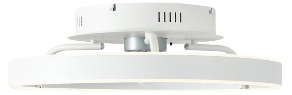Stropní ventilátor bílý 50 cm vč. LED stmívatelný s dálkovým ovládáním - Maddy
