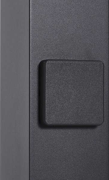 Moderní venkovní sloupkové svítidlo černé s kouřovým sklem 50 cm se soumrakovým senzorem IP44 - Dánsko