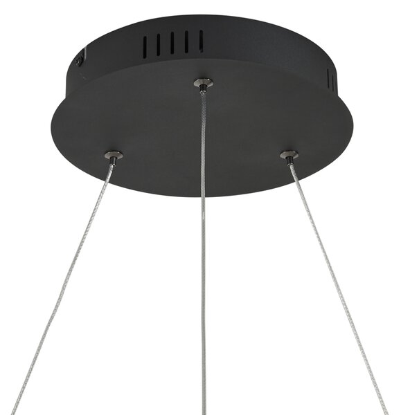 Designové závěsné svítidlo černé 120 cm vč. LED s 3-stupňovým stmíváním - Anello