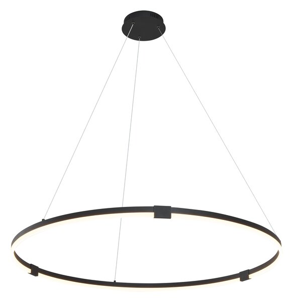 Designové závěsné svítidlo černé 120 cm vč. LED s 3-stupňovým stmíváním - Anello