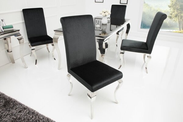 2SET židle MODERN BAROCCO černá samet Nábytek | Jídelní prostory | Jídelní židle | Klasické