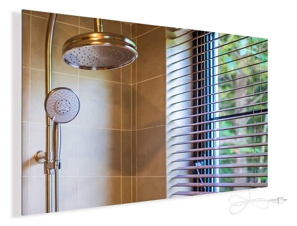 Zrcadlový infrapanel MIRROR 580W | Výhřevnost 10,5 m2 | 100x60 cm | WiFi termostat | Dálkový ovladač | Zrcadlo na šířku