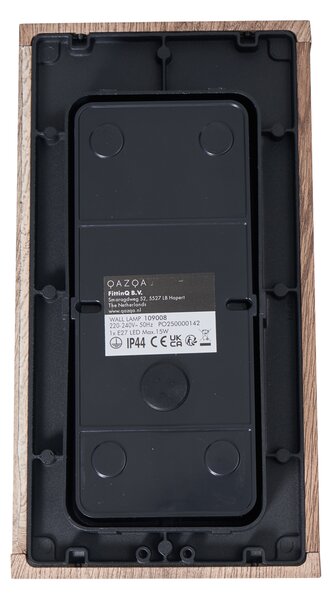 Průmyslové nástěnné svítidlo s dřevěným potiskem 26 cm IP44 - Charlois