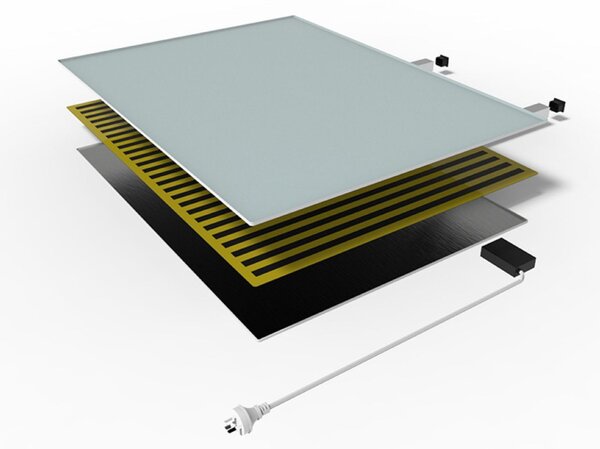 Zrcadlový infrapanel MIRROR 320W | Výhřevnost 6 m2 | 60x60 cm | WiFi termostat | Dálkový ovladač | Zrcadlo na šířku