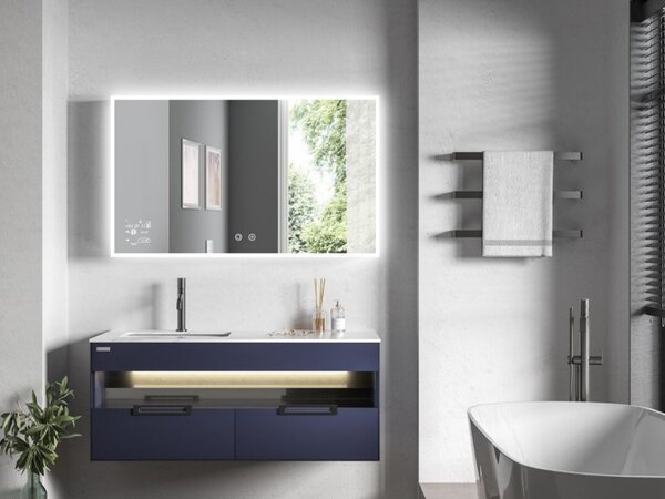 Chytré infrazrcadlo SMART MIRROR 250W | Výhřevnost 4,5 m2 | 80x60 cm | WiFi termostat | Dálkové ovládání | LED světlo | Zrcadlo na šířku