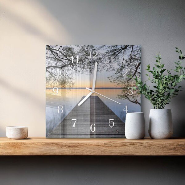 Skleněné hodiny Soumrak zskb-30x30-00084661