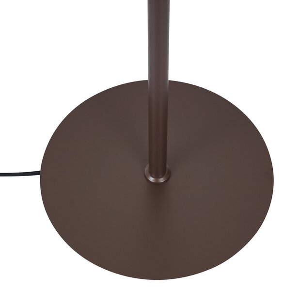 Designová stojací lampa bronzová s bronzovým sklem 5-světel - Atény