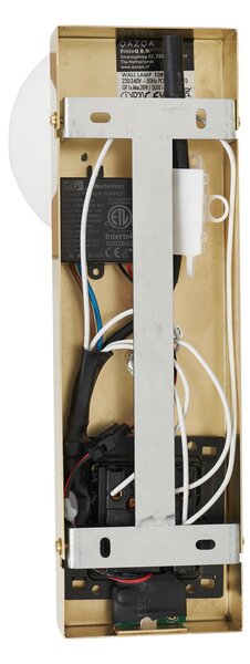 Moderní mosazná nástěnná lampa 2-světelná nastavitelná s portem USB-C - Lesly