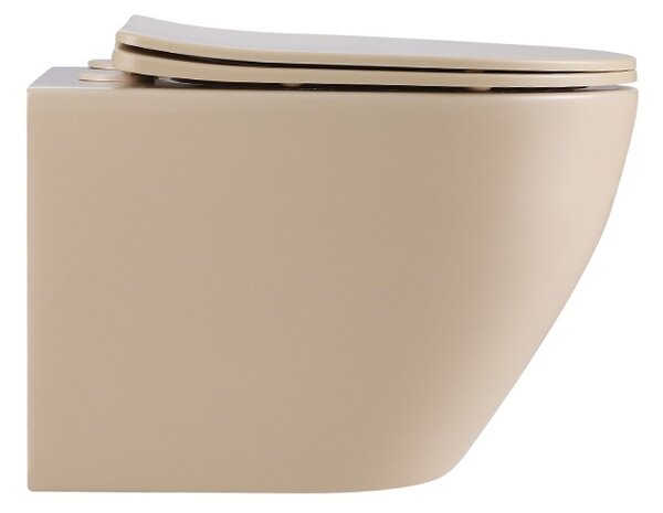 BPS-koupelny Závěsná WC mísa se SoftClose sedátkem HYD-7601, cappucino