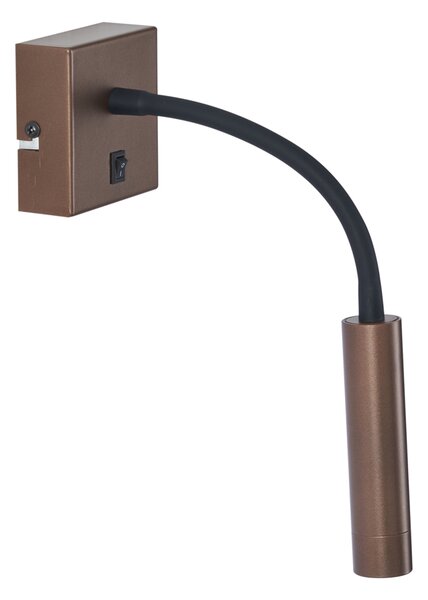 Moderní bronzová nástěnná lampa s portem USB-C - Gosna