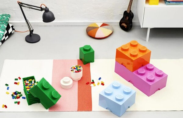 Růžový úložný box LEGO® Smart 25 x 50 cm