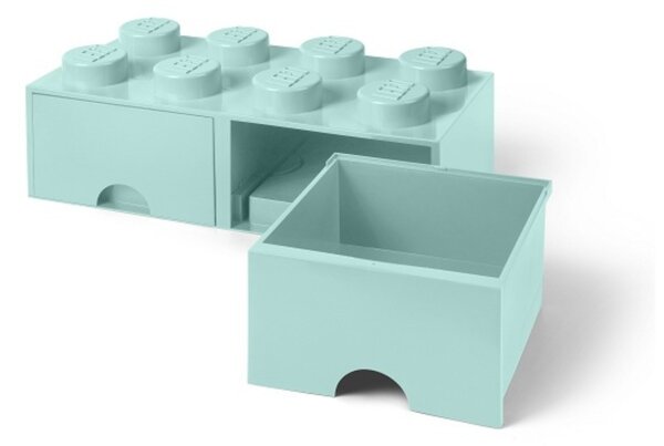 Tyrkysový úložný box LEGO® Storage 25 x 50 cm