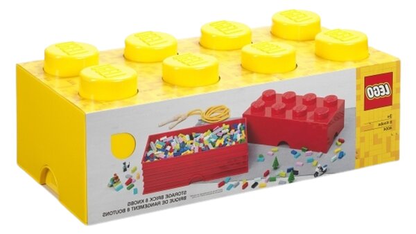Žlutý úložný box LEGO® Smart 25 x 50 cm