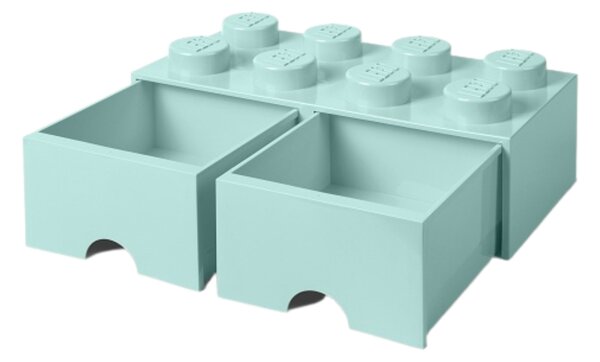 Tyrkysový úložný box LEGO® Storage 25 x 50 cm