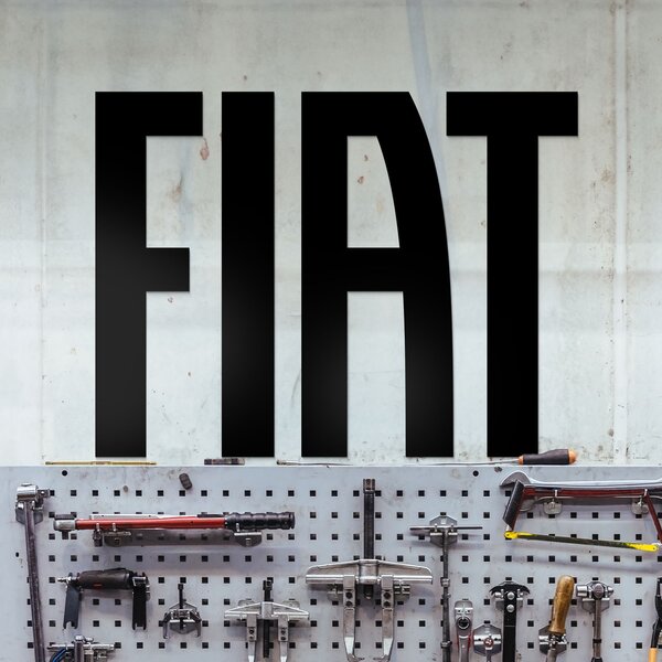 DUBLEZ | Dřevěné logo na stěnu - Fiat | Obraz