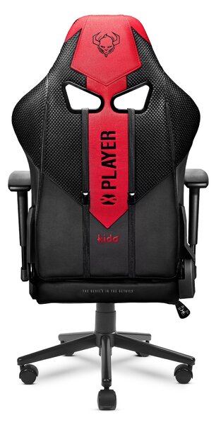 Dětská látková herní židle Kido by Diablo X-Player 2.0: karmínovo-antracitová