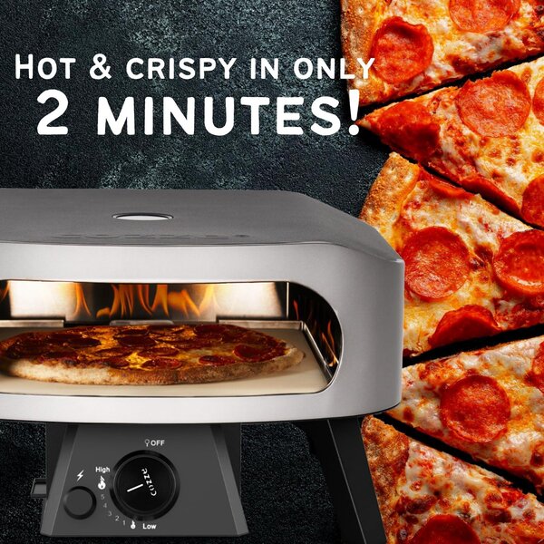 Gaspizzaoven – Pec na pizzu – Gril na pizzu – Venkovní pec s kamennou deskou z cordieritu a hořákem o výkonu 6,0 kW