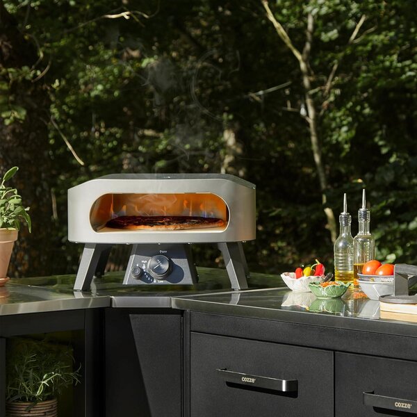 Gaspizzaoven – Pec na pizzu – Gril na pizzu – Venkovní pec s kamennou deskou z cordieritu a hořákem o výkonu 6,0 kW
