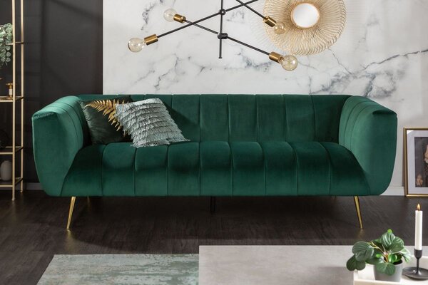 Designová sedačka Nikolai 225 cm smaragdová zelená