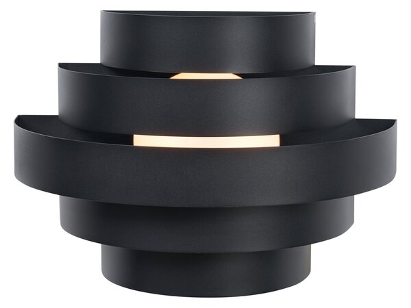 Moderní nástěnné svítidlo černé vč. LED s 3-stupňovým stmíváním - Lines