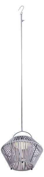 Bohemian stolní lampa šedá vč. LED 3-stupňové stmívatelné IP54 solární dobíjecí - Duco
