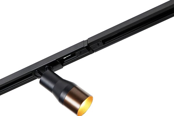 Moderní kolejnicový systém s 5 bodovými světly černý s tmavě bronzovou 1-fázový - Iconic Kohua