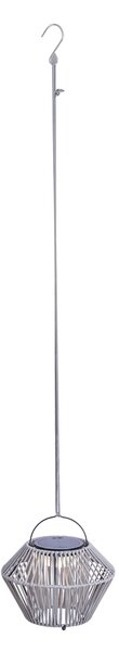 Bohemian stolní lampa šedá vč. LED 3-stupňové stmívatelné IP54 solární dobíjecí - Duco