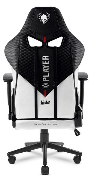 Dětská látková herní židle Kido by Diablo X-Player 2.0 bílo-černá
