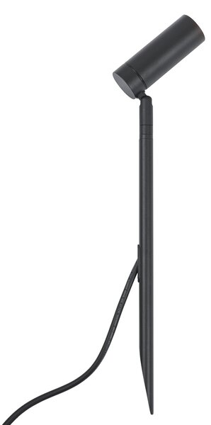 Bodové světlo se zemním hrotem černé 40 cm vč. LED nastavitelné IP65 vč. kabelu a zástrčky - Carl