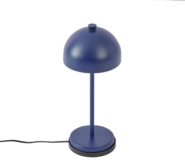 Stolní lampa modrá vč. LED IP54 dobíjecí s nabíjecí stanicí - Squirrel