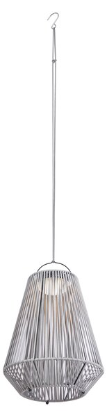 Bohemian stolní lampa šedá vč. LED 3-stupňové stmívatelné IP54 solární dobíjecí - Duca