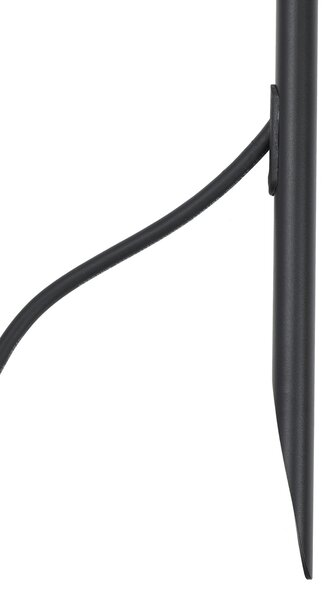 Bodové svítidlo černé 80 cm vč. LED nastavitelné IP65 vč. kabelu a zástrčky - Carl