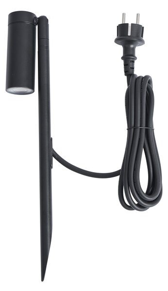 Bodové světlo se zemním hrotem černé 40 cm vč. LED nastavitelné IP65 vč. kabelu a zástrčky - Carl