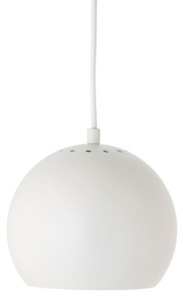 Bílé matné kovové závěsné světlo Frandsen Ball 18 cm