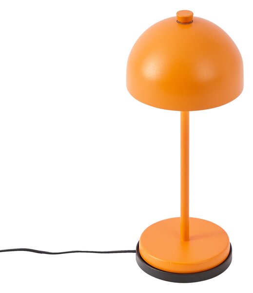 Stolní lampa oranžová vč. LED IP54 dobíjecí s nabíjecí stanicí - Squirrel