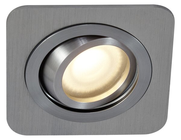 Sada 6 kulatých zapuštěných bodových svítidel Gunmetal GU10 50mm nastavitelná IP44 - Alberto